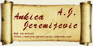 Ankica Jeremijević vizit kartica